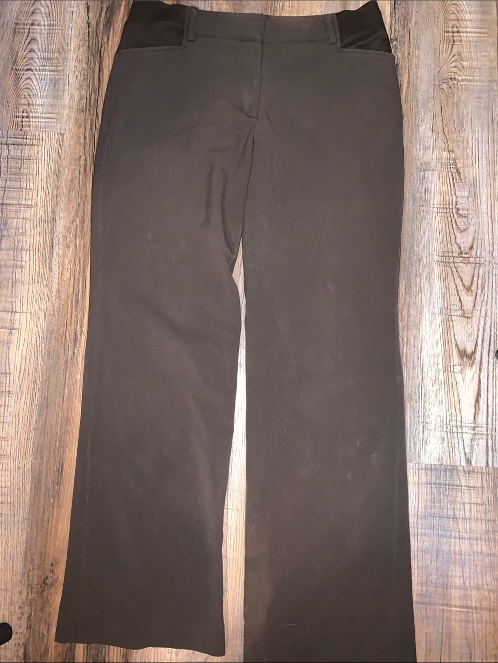 Kim Rogers Brown Straight-Leg Chinos
